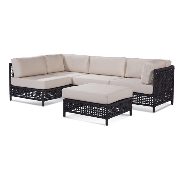 Braxton Culler Bayside 100'' Wicker Outdoor Patio Sectional Wayfair